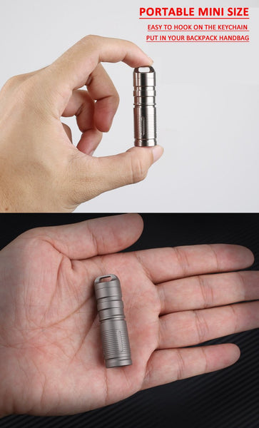 Mini  Titanium Self Defense Flashlight