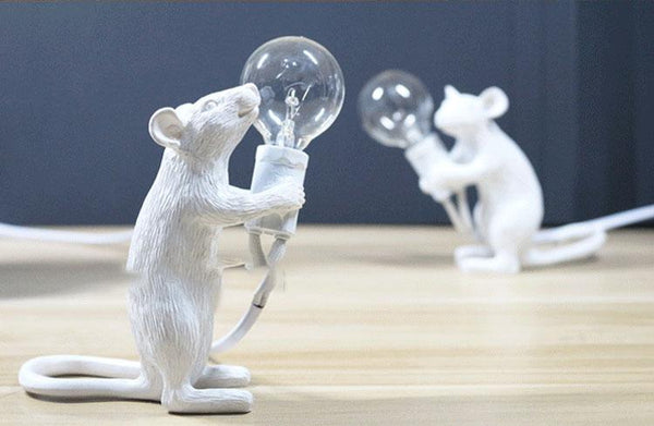 Nordic Animal Resin Mouse Lamp