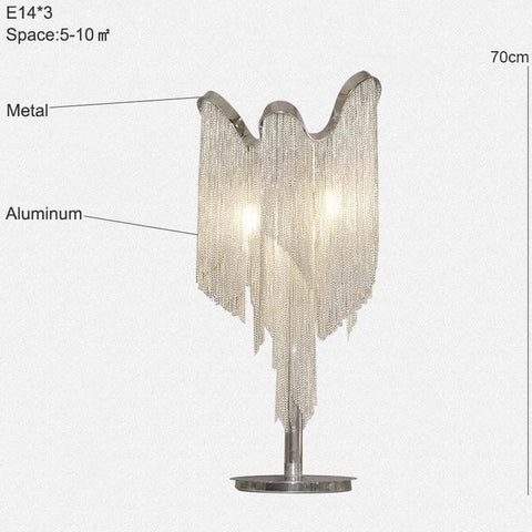 Modern Silver Tassel Floor Lamp