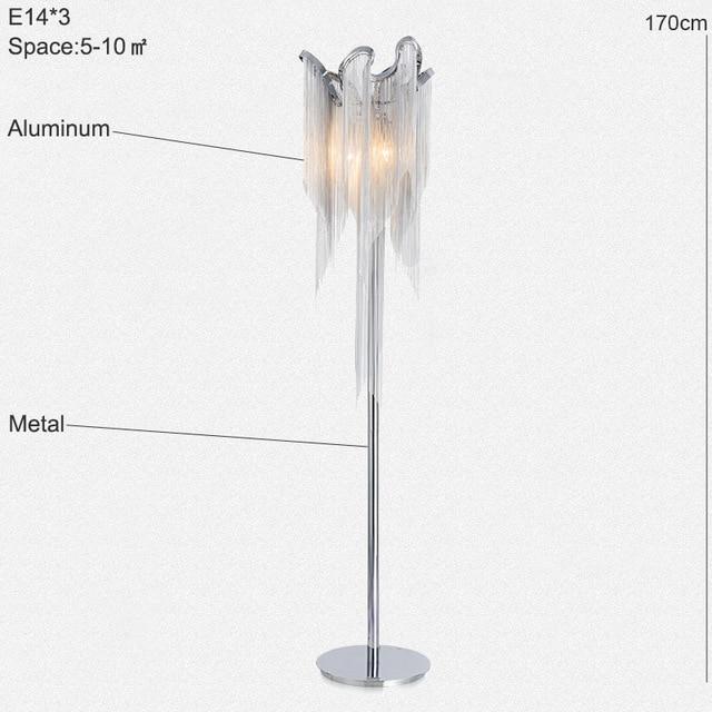 Modern Silver Tassel Floor Lamp