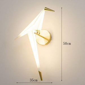 Modern Paper Birds Floor Lamp Gold