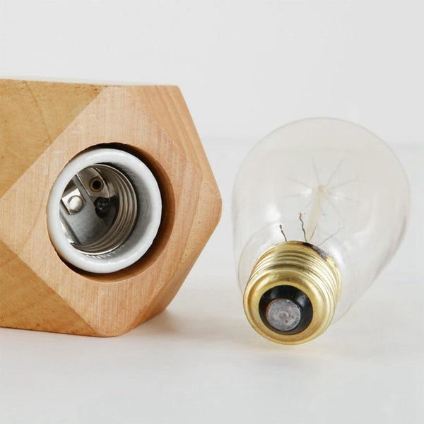 Light Modern Wooden Desk Lamp