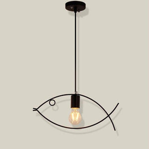 Wrought Iron Fish Shape Droplight